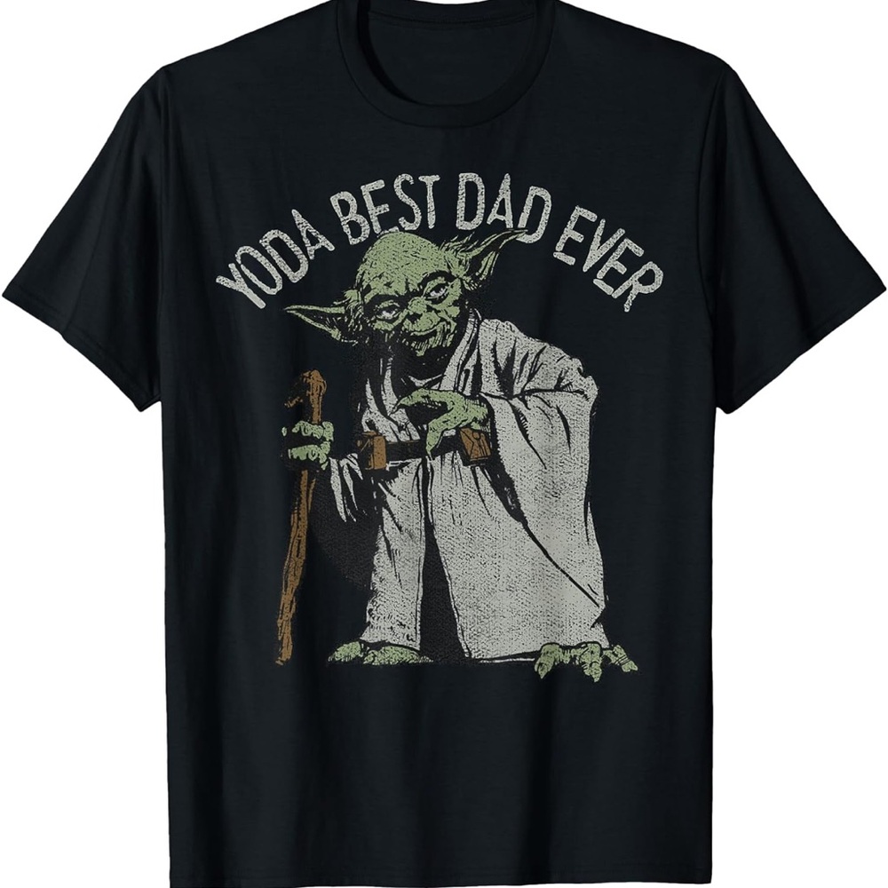 Star Wars Yoda Black Graphic Men's Shirt